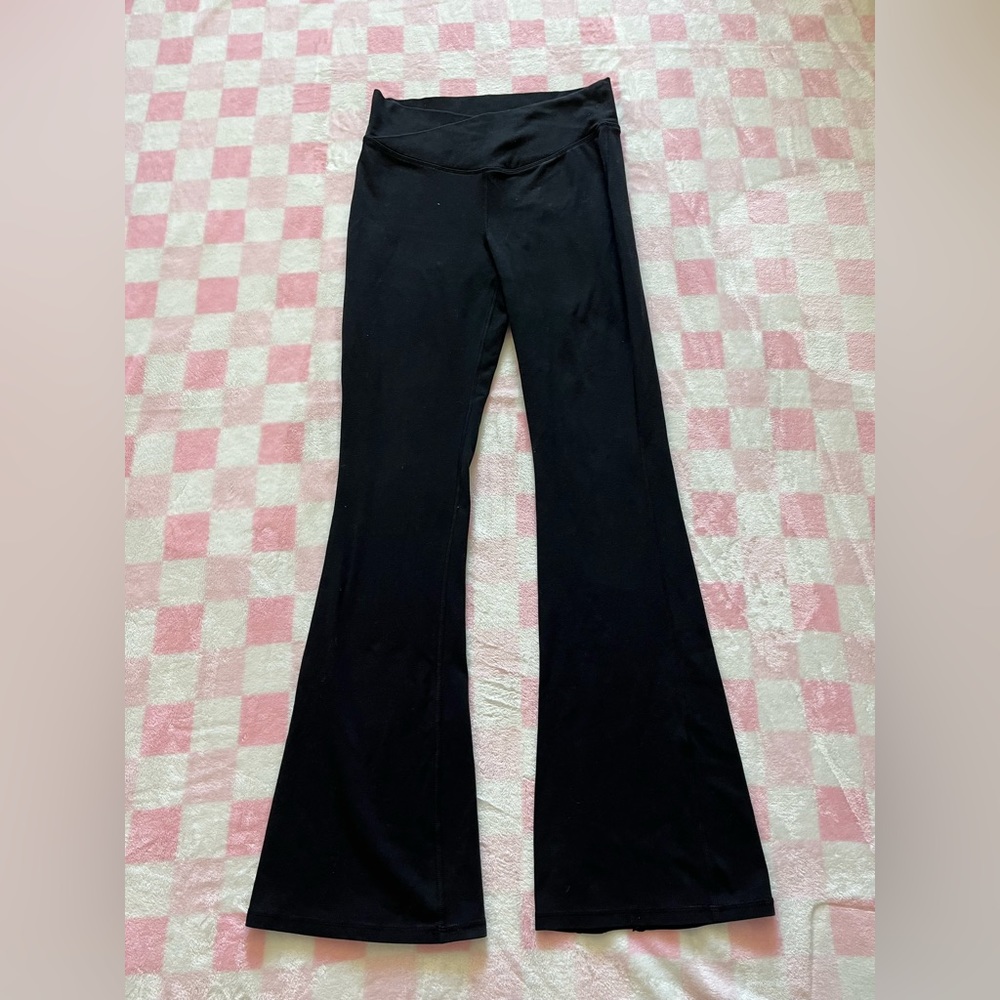 old navy active, high rise flare, crossover waist, size youth xxl